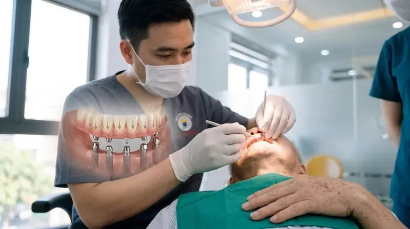 Trồng răng All on 6: Sự khác biệt về độ chắc chắn và phân bố lực